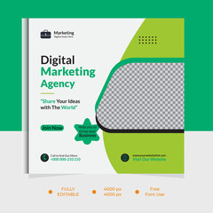 Creative business marketing social media post, Vector digital marketing business post.