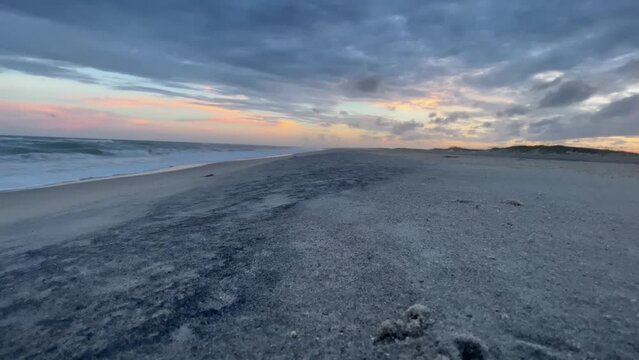 Deserted Beach at Dusk 