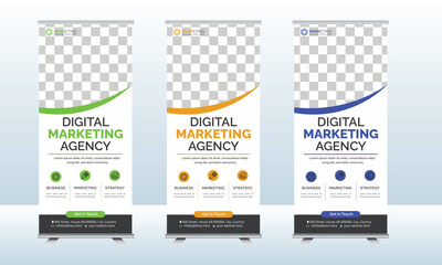 Roll Up Banner Template, digital marketing Roll