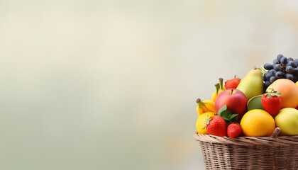 shopping basket with many kind of vegetable copy space background 