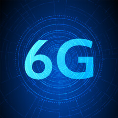 concept of technology 6G mobile network , New generation telecommunication , high-speed mobile Internet,	
