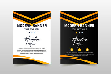 Black and Yellow Business Business Banner Template