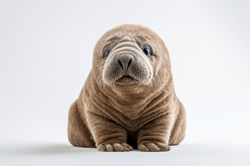 Obraz premium a very cute looking dog sitting on a white surface