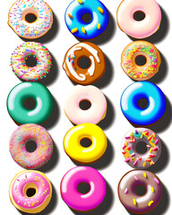 Fototapeta premium Donut varieties