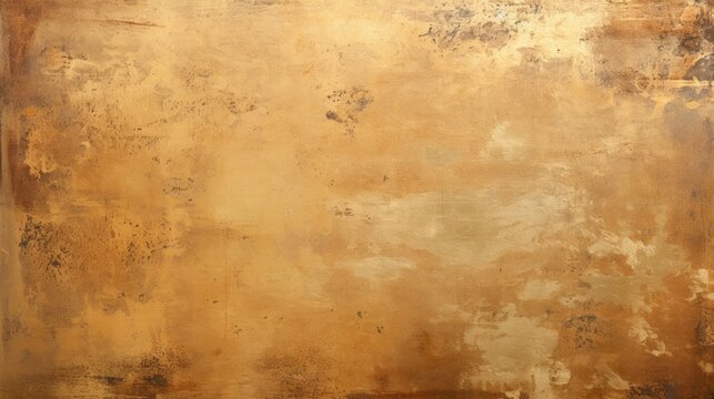 Golden vintage shabby texture created with Generative AI technology.