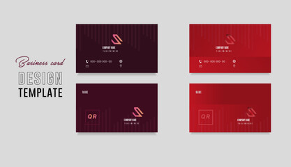 multiple business card design. template vector flat design.