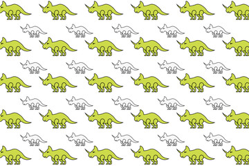 Flat Centrosaurus Dinosaur Animal Pattern Background