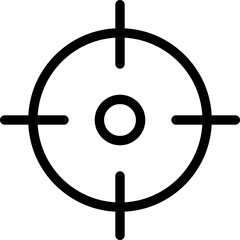 Target Basic Simple Black  Icon