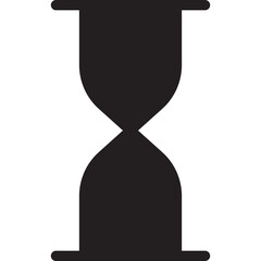 Hourglass Basic Simple Black  Icon