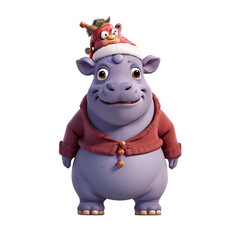 Obraz na płótnie Canvas Christmas Hippo Svg Christmas Hippo Hippo for Christmas Hippo svg Hippo png family christmas svg cute christmas svg santa hat svg