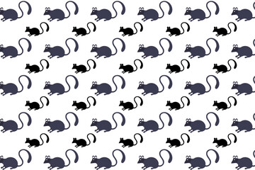Flat Mouse Animal Pattern Background
