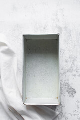 silver loaf baking pan with patterns, cast aluminium loaf pan