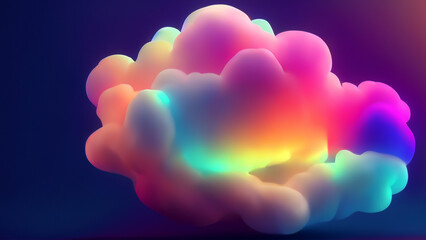 Colorful cloud with different colors