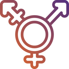 Transgender Gradient Icon