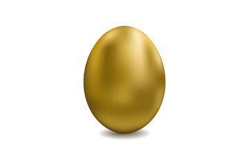 golden egg realistic illustration isolated on white background, icon symbol illustration