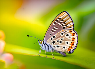 butterfly on a green background