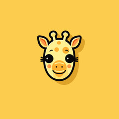 Giraffe. Giraffe hand-drawn comic illustration. Cute vector doodle style cartoon illustration.