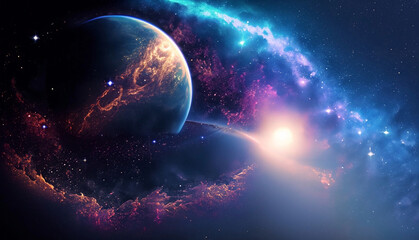 Obraz premium Beauty of the universe, space exploration, space