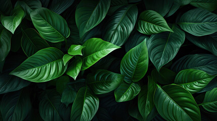 Green foliage, textured leaves