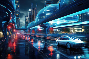 Futuristic concept of transport