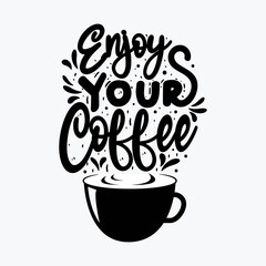 Hand drawn International coffee day vector illustration. Happy national coffee day design.