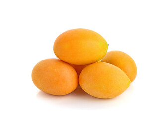 Marian plum fruit isolated on white background