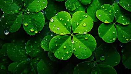 st. patrick's green background grass leaves ireland spring