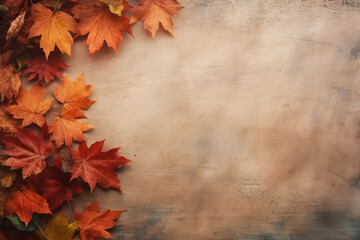Autumn background with leaves