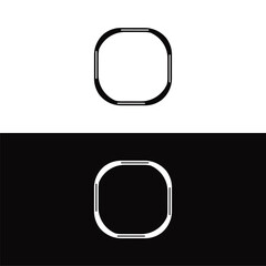 Black and white circle vector logo template design
