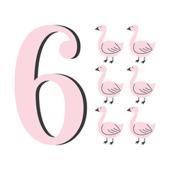 Twelve days of Christmas - Six geese