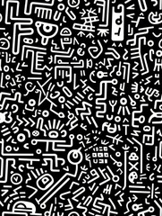 Seamless patterns with graffiti art