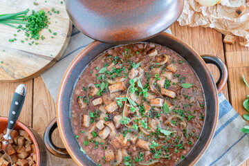 Fleisch Wurst Suppe Braten Schweinebraten schmalz 