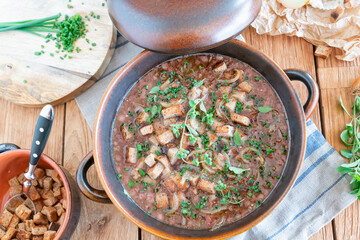 Fleisch Wurst Suppe Braten Schweinebraten schmalz 