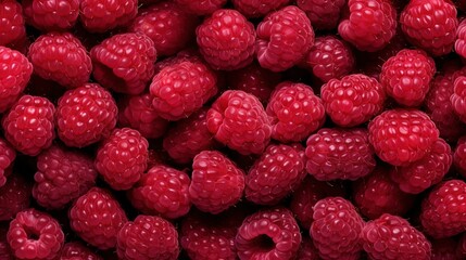  a pile of raspberries is shown in this image.  generative ai