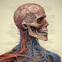 sztuka komputerowa przedstawiajaca ilustracje anatomi ciała człowieka, - obrazy, fototapety, plakaty