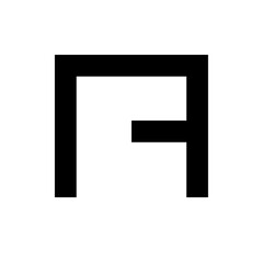 a alphabet square logo icon vector illustration eps