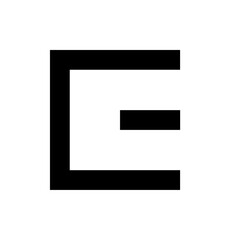 Fototapeta na wymiar e alphabet square logo icon vector illustration eps