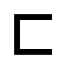c alphabet square logo icon vector illustration eps