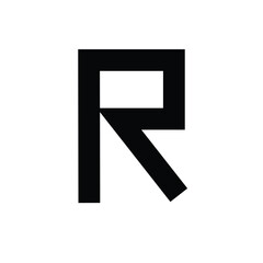 r alphabet square logo icon vector illustration eps