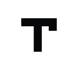 t alphabet square logo icon vector illustration eps