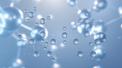 pilocarpine molecular structure 3d, flat model, ophthalmic glaucoma agents, structural chemical formula view from a microscope