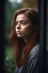 shot of a young woman looking thoughtful and contemplative outside