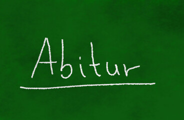 Obraz premium Abitur Schrift auf Tafel