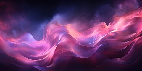AI Generated. AI Generative. Abstract pink color wave flow design template background. Can be used like mock up or decoration - obrazy, fototapety, plakaty