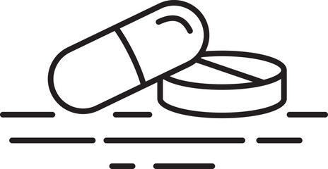Pill pharmacy medicine icon. Health care tablet antibiotic sign. Medical pills symbol.