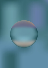 Blurred background with a sphere