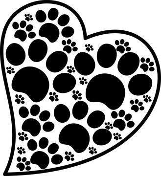Vector Animal Paw Print Stamp Cat Stock Vector (Royalty Free) 2110535708