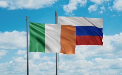 Russia and Ireland flag