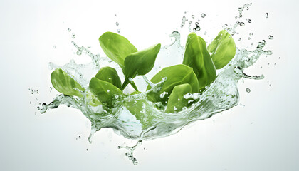 Spinach fresh product showcase illustration