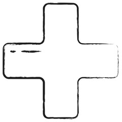 Hand drawn Cross Geometry Shape icon